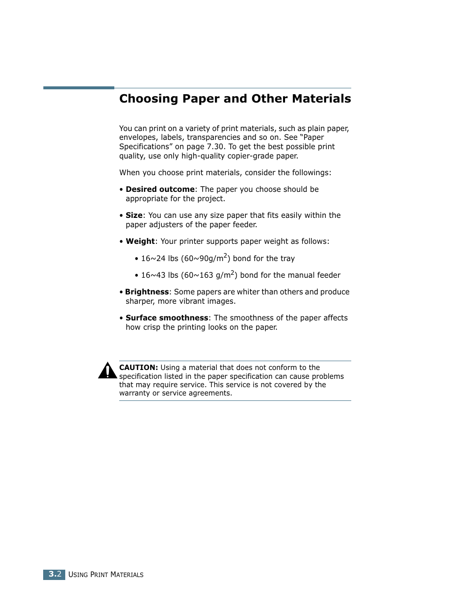 Choosing paper and other materials | Samsung ML-1750 User Manual | Page 41 / 156