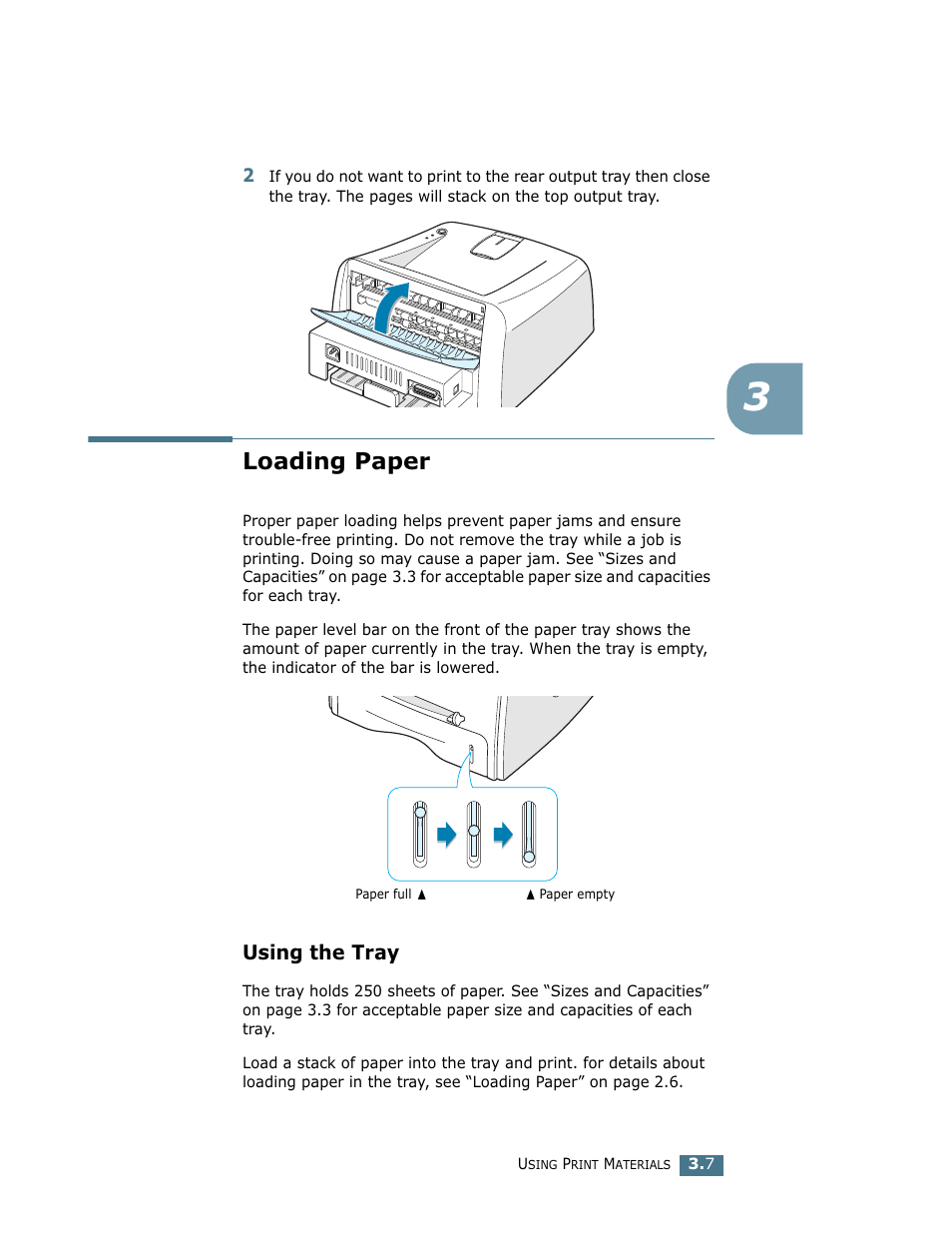 Loading paper, Using the tray | Samsung ML-1750 User Manual | Page 46 / 156