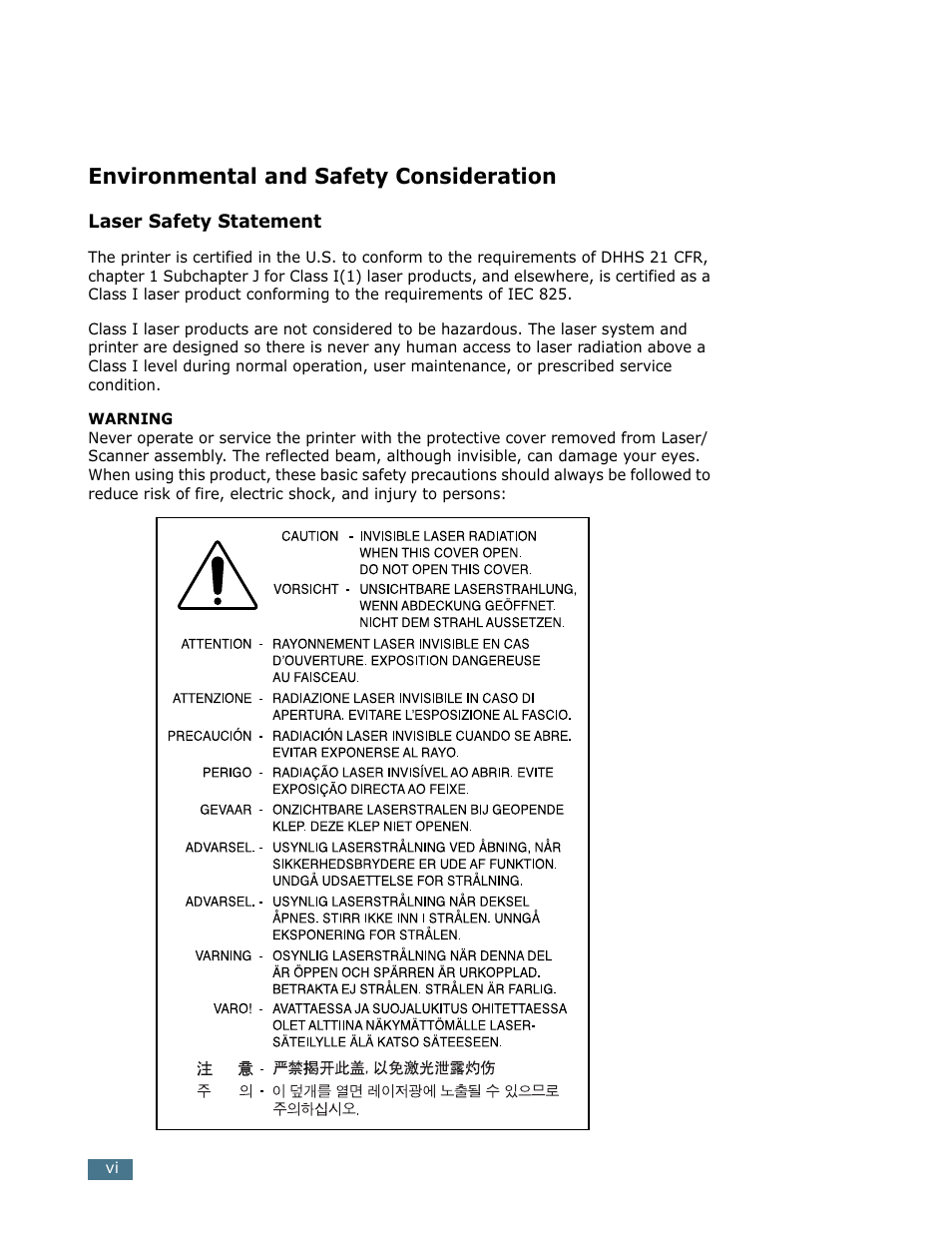 Environmental and safety consideration | Samsung ML-1750 User Manual | Page 7 / 156