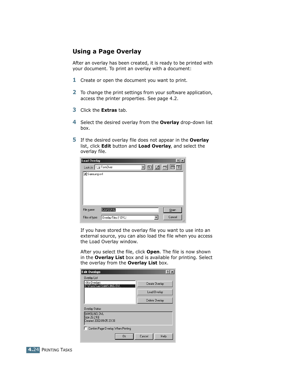 Using a page overlay | Samsung ML-1750 User Manual | Page 81 / 156