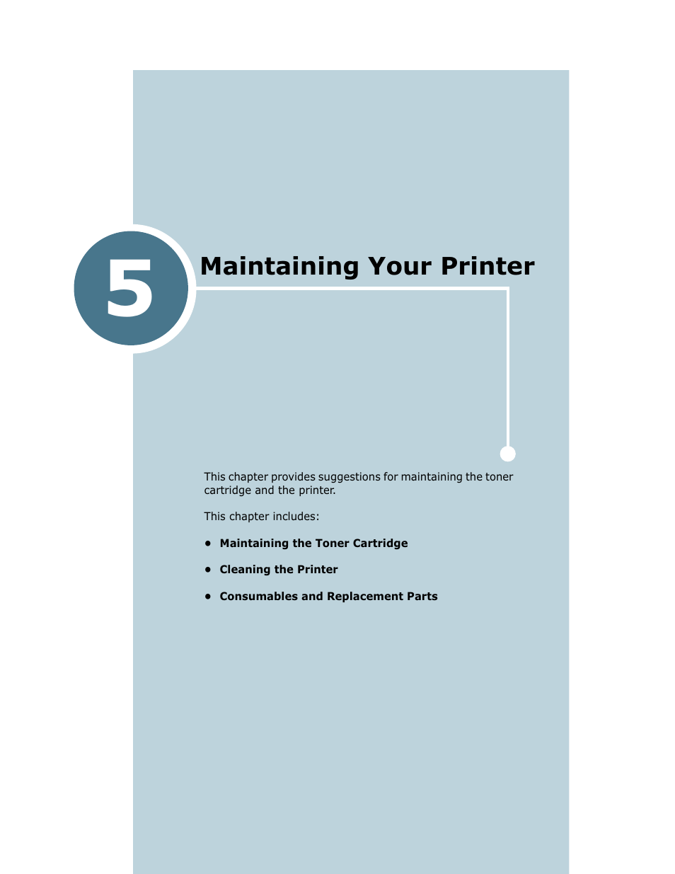 Maintaining your printer, Chapter 5, Aintaining | Rinter | Samsung ML-1750 User Manual | Page 88 / 156