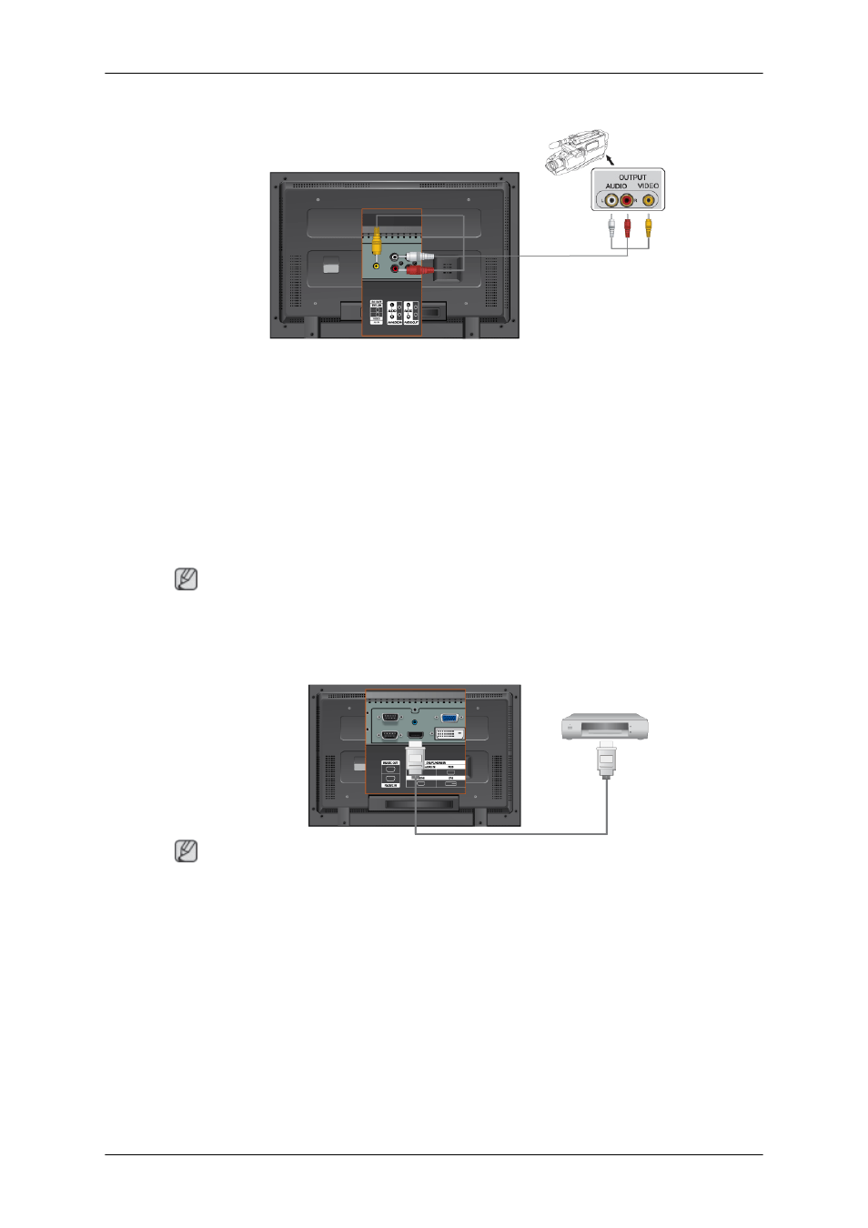 Connecting to a camcorder, Connecting using a hdmi cable | Samsung 400MX User Manual | Page 13 / 21