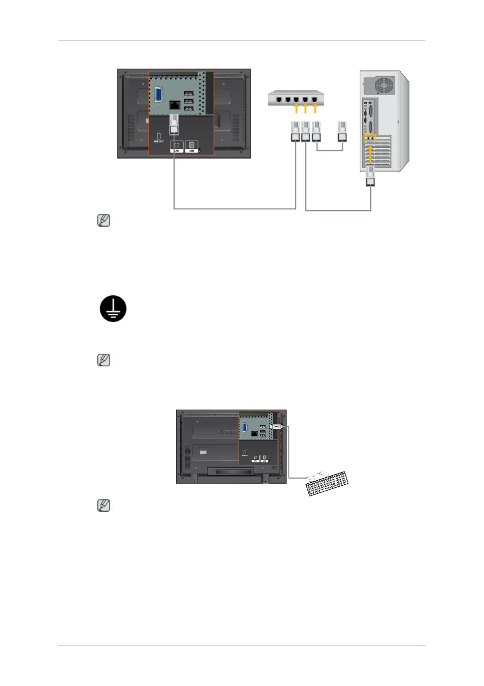 Connecting a usb device | Samsung 400MX User Manual | Page 15 / 21