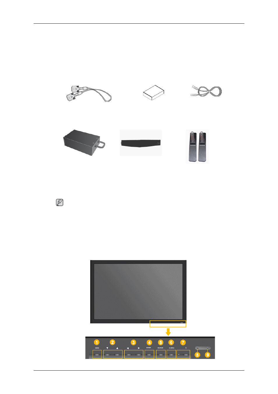 Your lcd display, Front | Samsung 400MX User Manual | Page 3 / 21