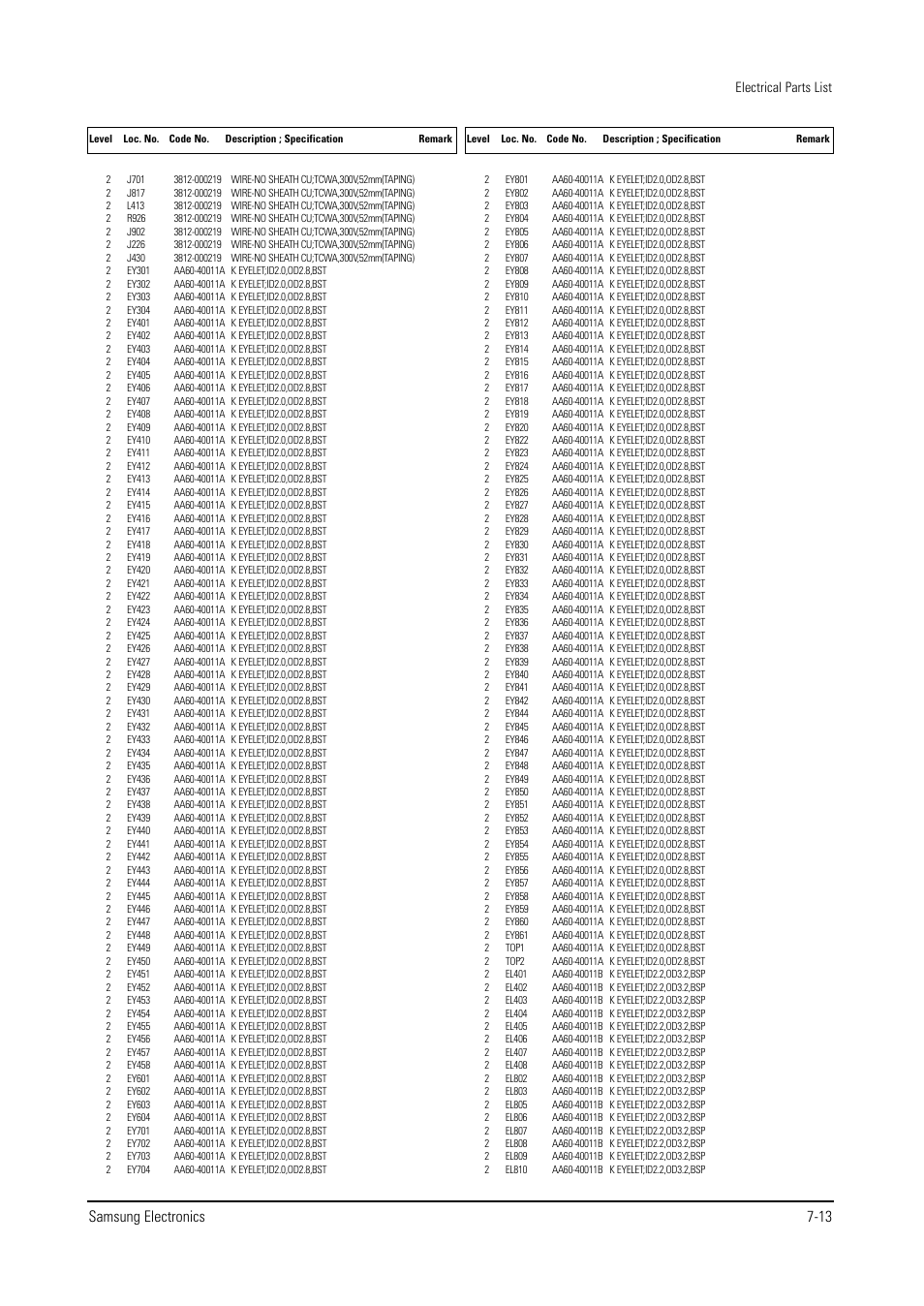 Samsung electronics 7-13 | Samsung WS28V53NS8XXEC User Manual | Page 61 / 90