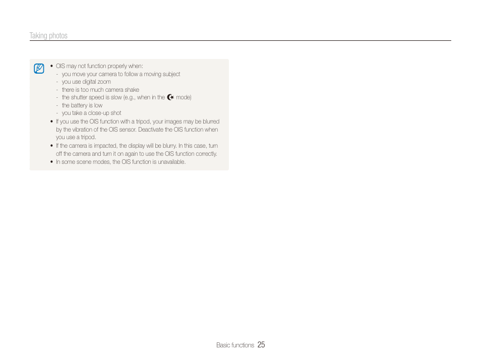 25 taking photos | Samsung DualView TL210 User Manual | Page 26 / 108