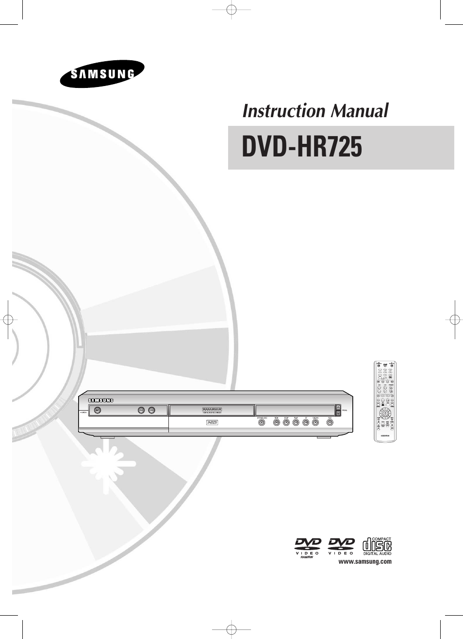 Samsung DVD-HR725 User Manual | 135 pages