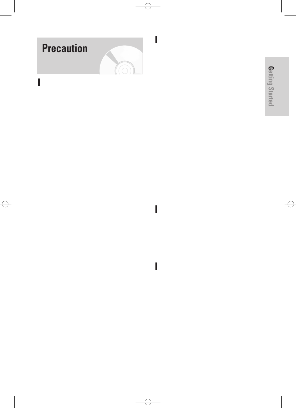 Precaution, Important safety instructions, Handling cautions | Maintenance of cabinet, Hdd (hard disk drive), Getting started, English - 3 important safety instructions | Samsung DVD-HR725 User Manual | Page 3 / 135