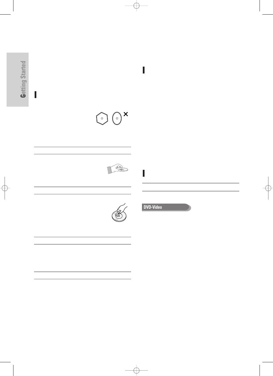 Disc handling, Disc storage, Disc specifications | Getting started, 4 - english | Samsung DVD-HR725 User Manual | Page 4 / 135