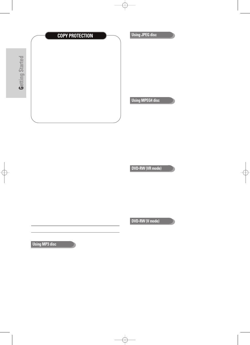 Getting started, 6 - english, Copy protection | Samsung DVD-HR725 User Manual | Page 6 / 135