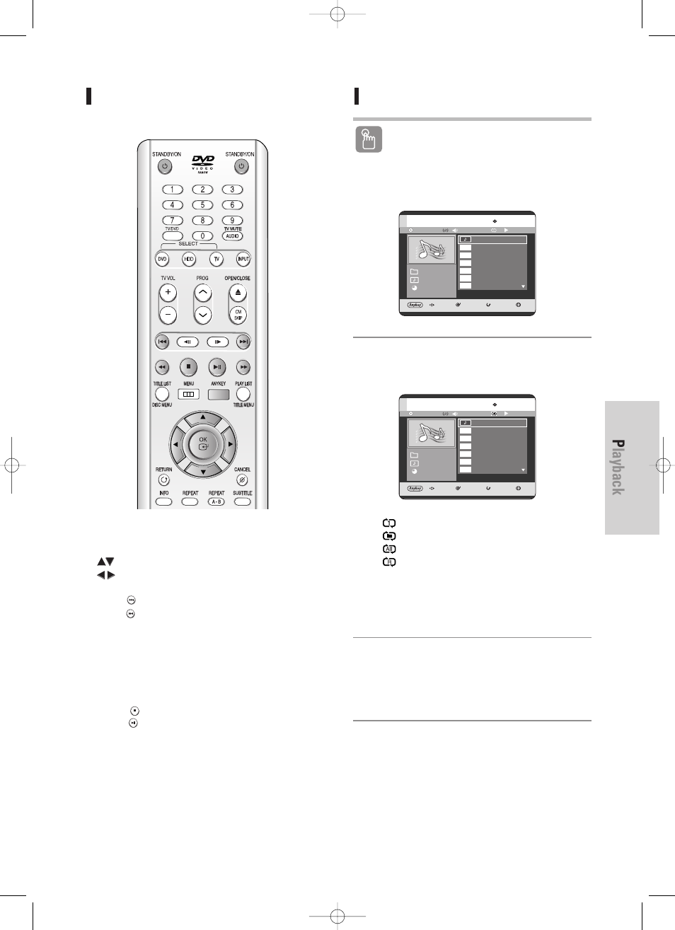 Playback, English - 67, Repeat cd (cd-da) & mp3 | Using the repeat button | Samsung DVD-HR725 User Manual | Page 67 / 135