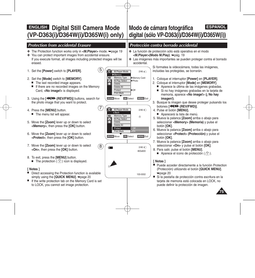 Español, English | Samsung D365W(I) User Manual | Page 75 / 107