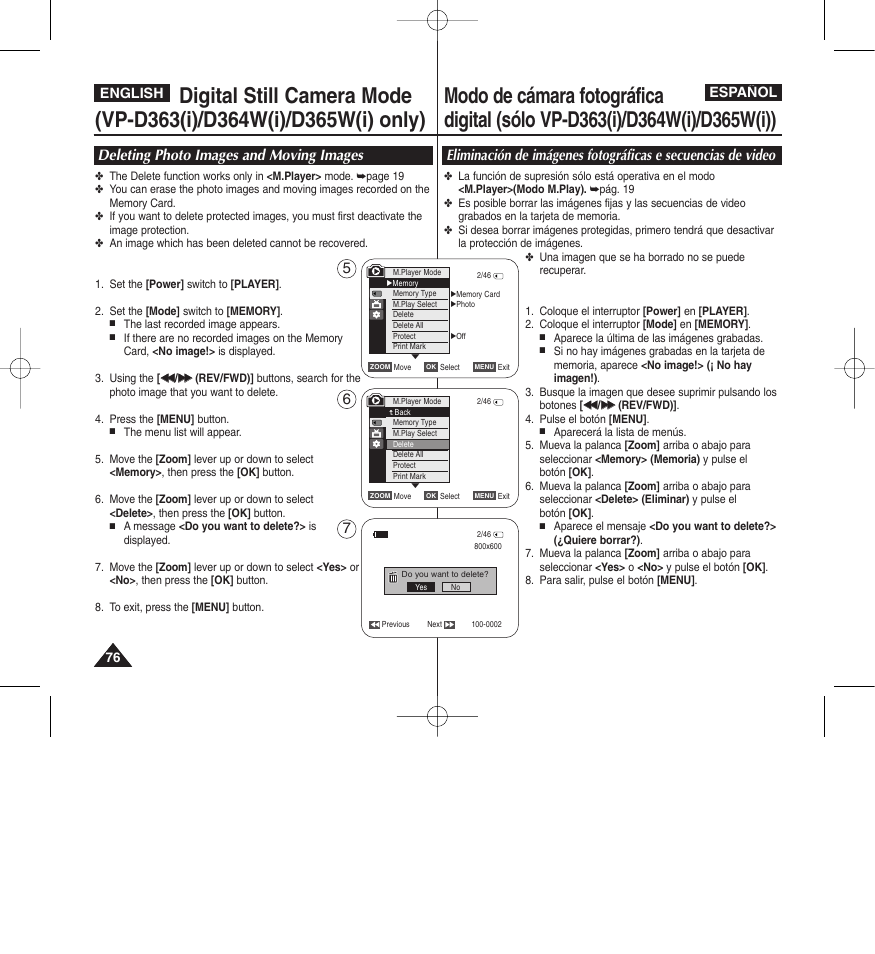 English español | Samsung D365W(I) User Manual | Page 76 / 107
