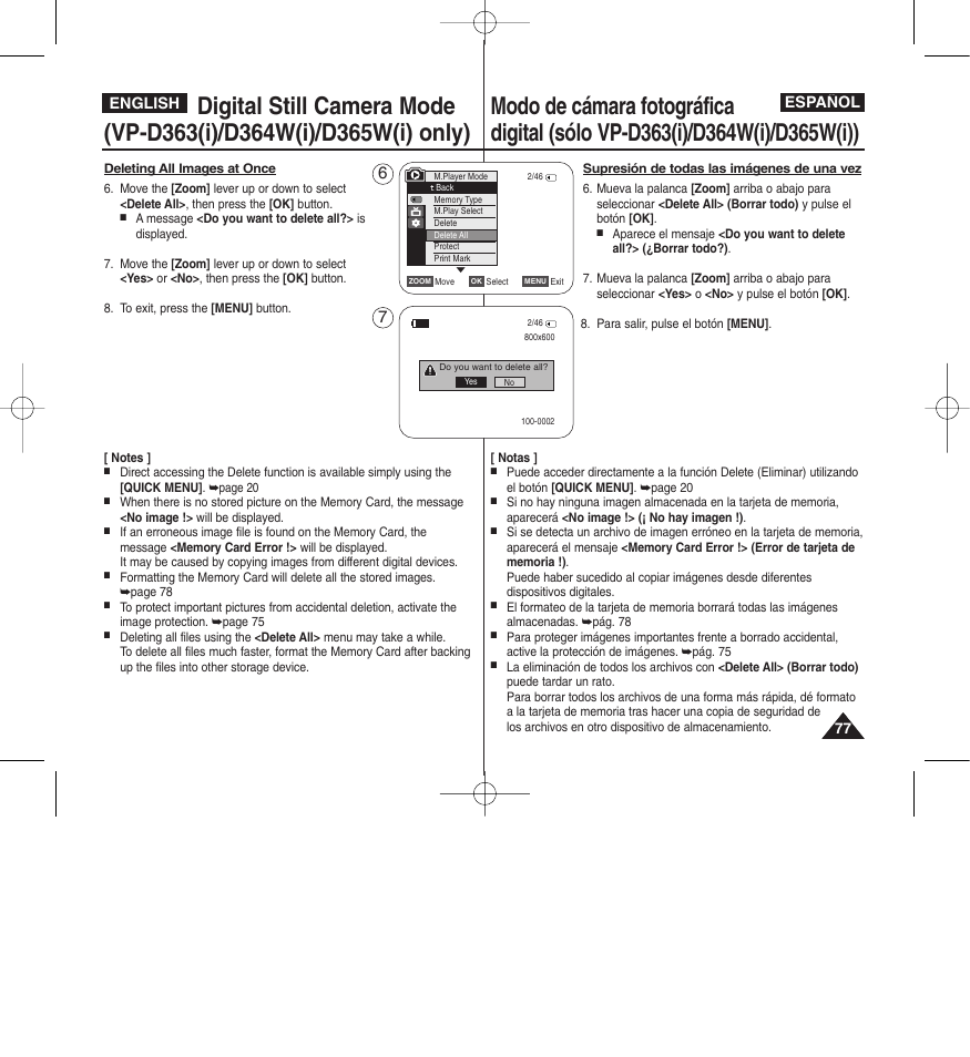 Español, English | Samsung D365W(I) User Manual | Page 77 / 107