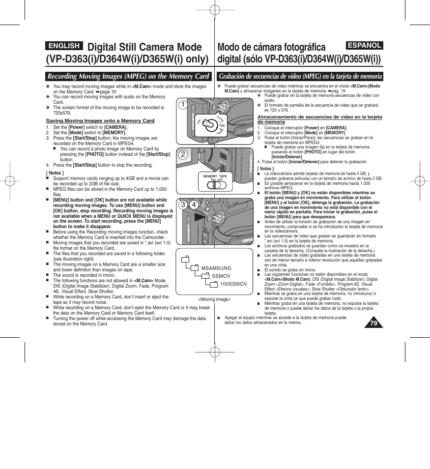 Español, English | Samsung D365W(I) User Manual | Page 79 / 107