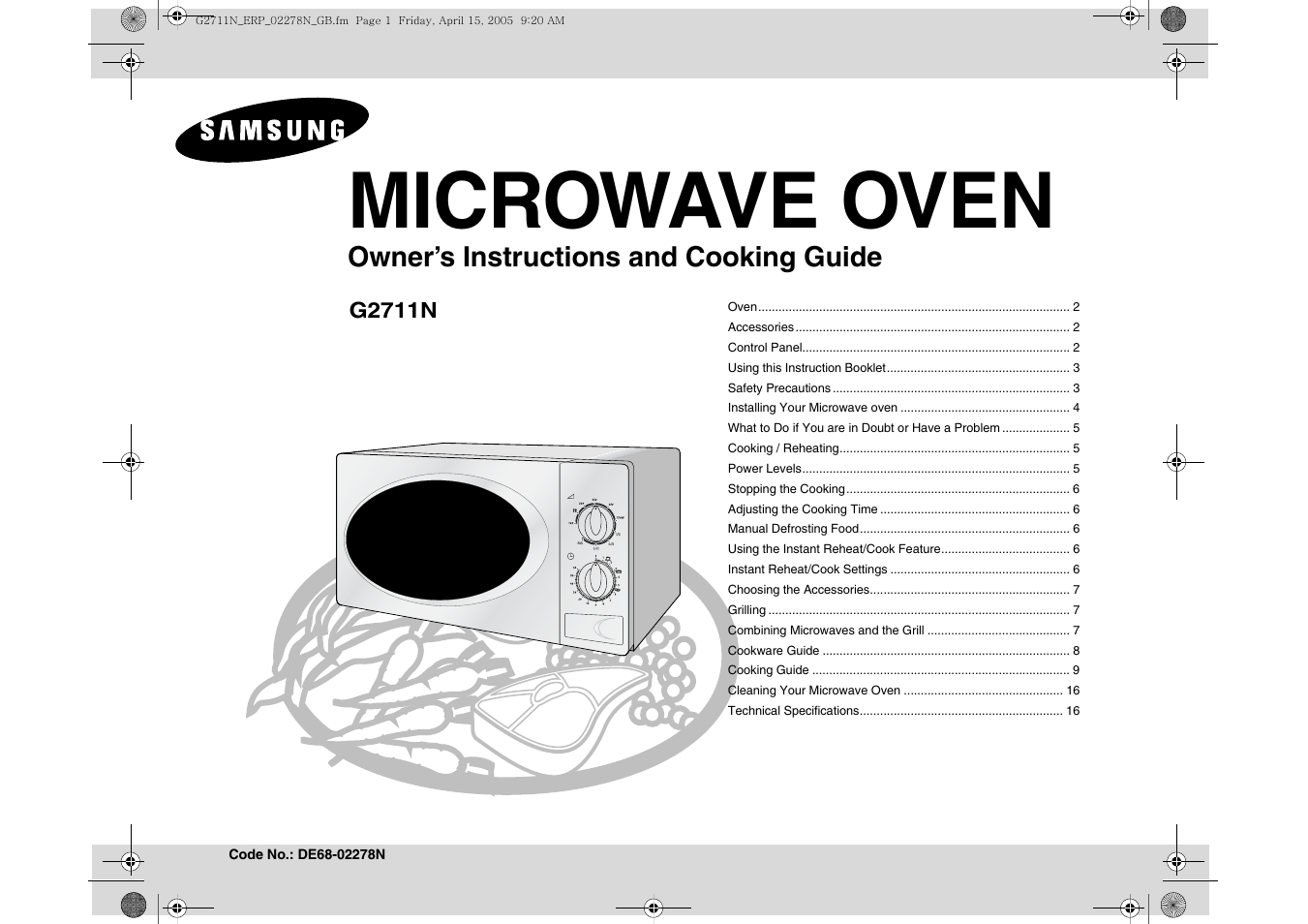 Samsung G2711N User Manual | 16 pages