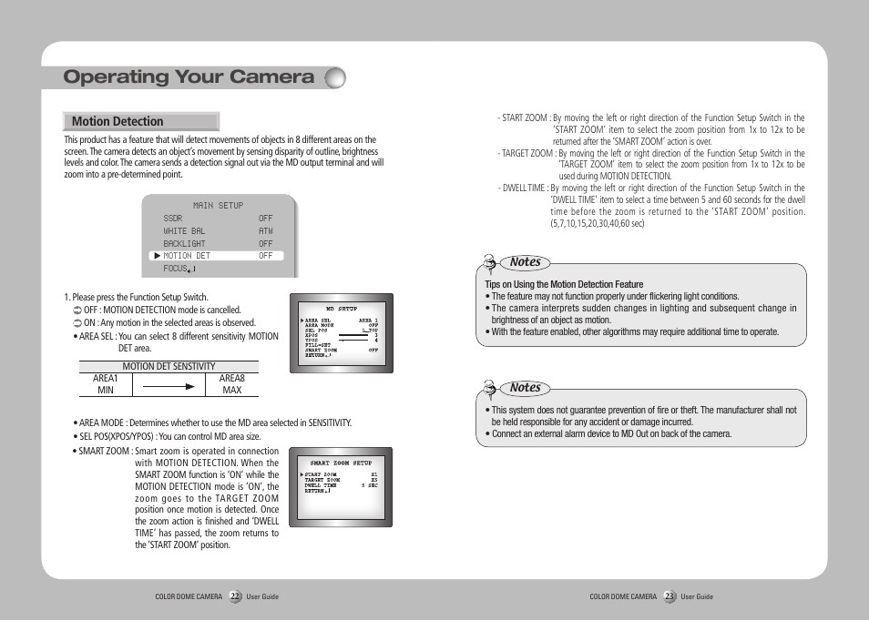 Operating your camera | Samsung SVD-4700 User Manual | Page 12 / 25