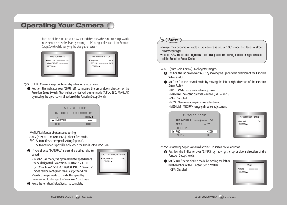 Operating your camera | Samsung SVD-4700 User Manual | Page 16 / 25