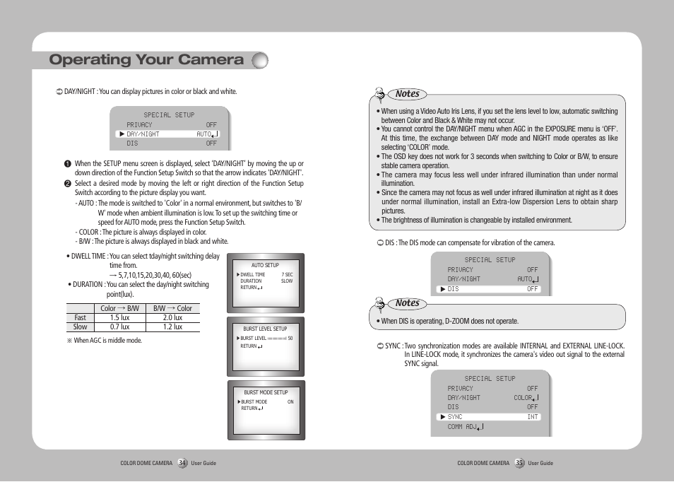 Operating your camera | Samsung SVD-4700 User Manual | Page 18 / 25