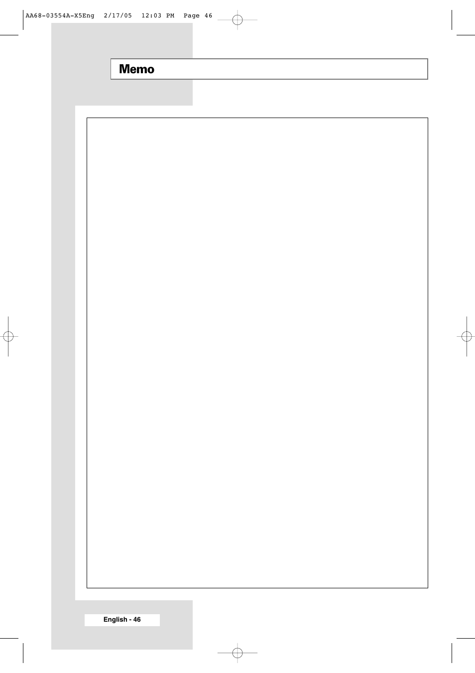 Samsung WS-32Z308P User Manual | Page 46 / 48