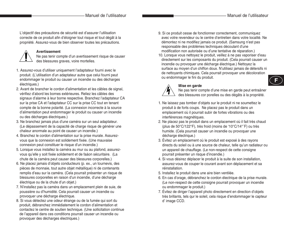 Samsung SCC-B5351GP User Manual | Page 10 / 49