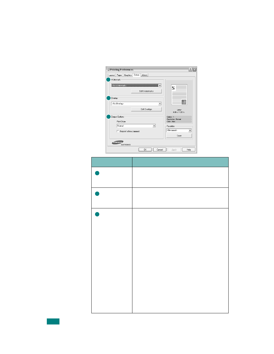 Extras tab | Samsung CLP-510 Series User Manual | Page 103 / 266