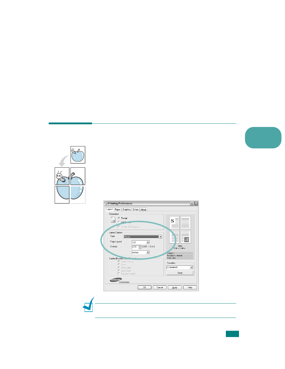 Printing posters | Samsung CLP-510 Series User Manual | Page 112 / 266