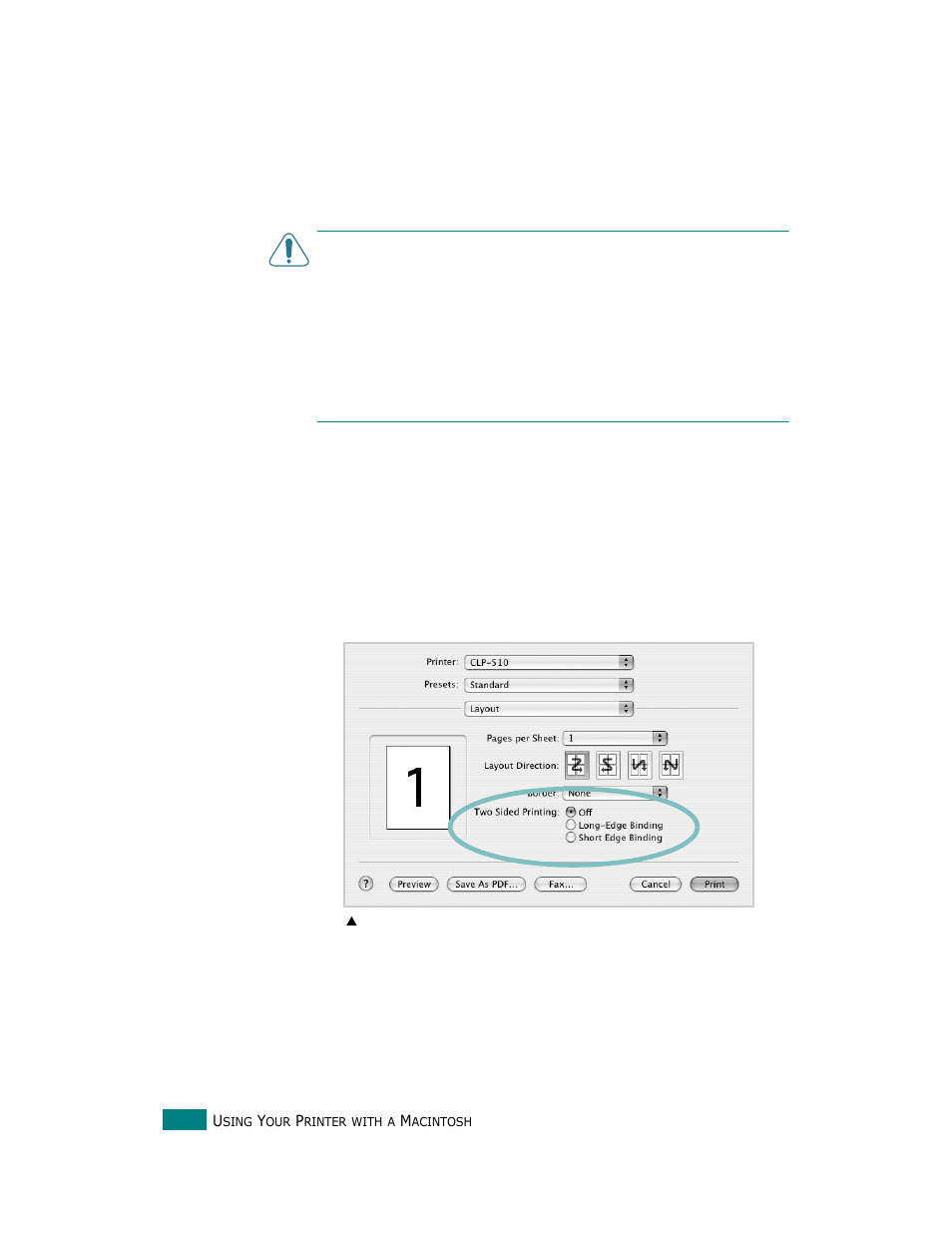 Duplex printing | Samsung CLP-510 Series User Manual | Page 209 / 266