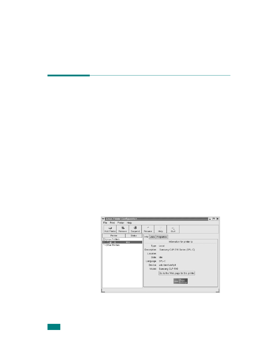 Using the configuration tool | Samsung CLP-510 Series User Manual | Page 219 / 266