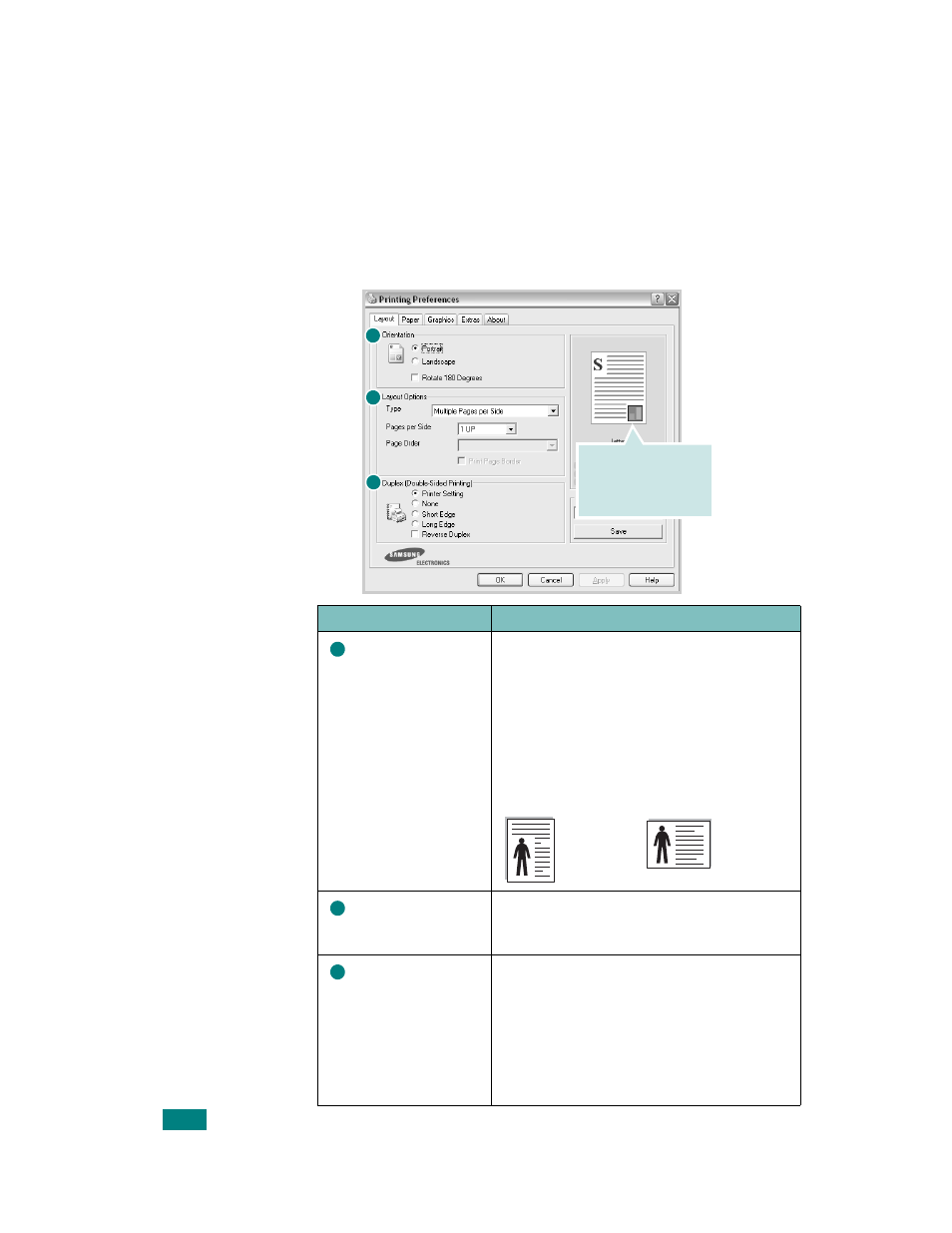 Layout tab | Samsung CLP-510 Series User Manual | Page 97 / 266