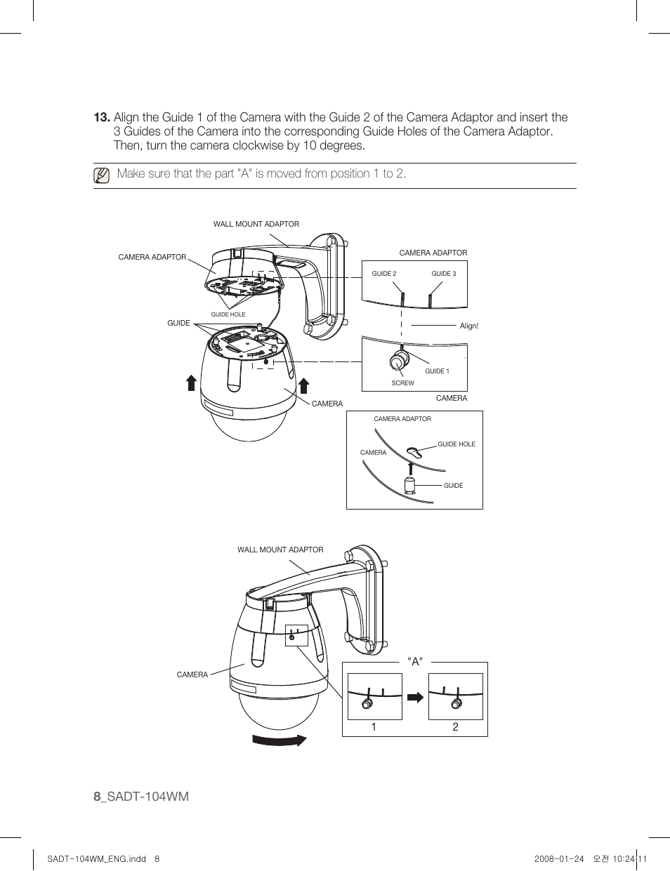 A" 1 2 | Samsung SADT-104WM User Manual | Page 9 / 12