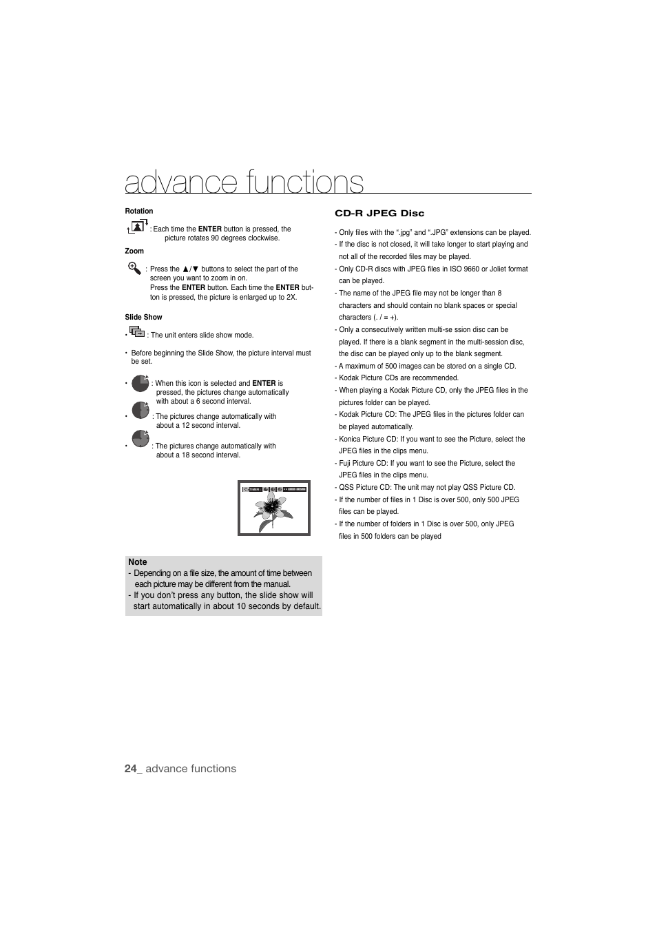 Advance functions, 24_ advance functions | Samsung AK68-01808C User Manual | Page 24 / 36