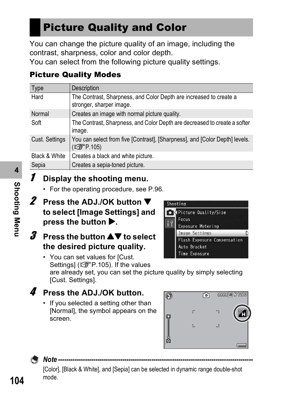 Picture quality and color | Samsung CX1 User Manual | Page 106 / 239