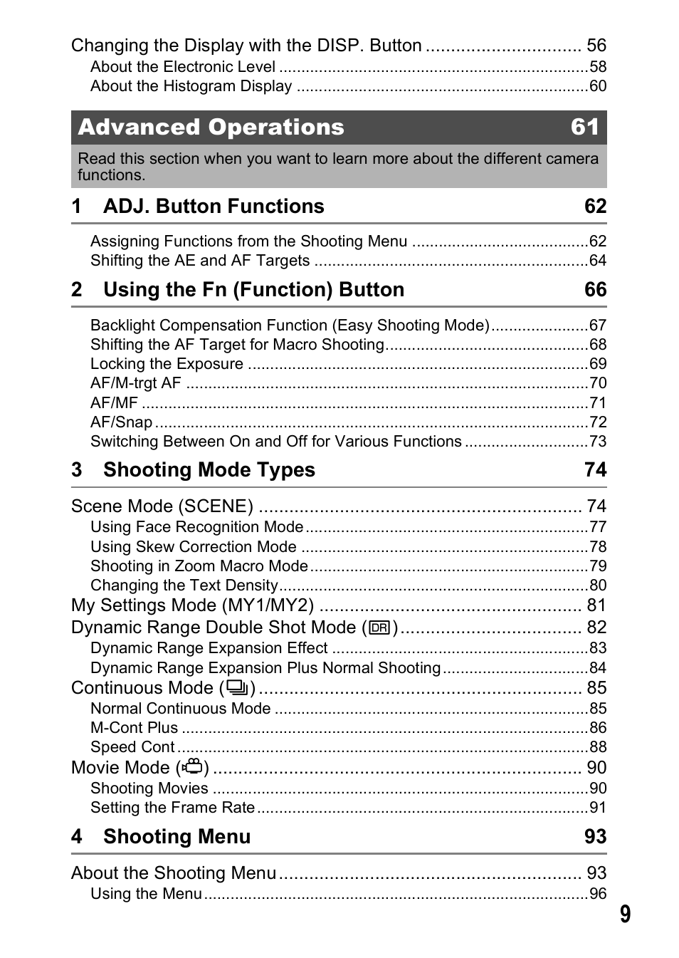Advanced operations 61 | Samsung CX1 User Manual | Page 11 / 239