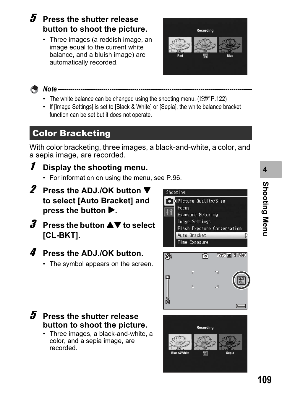 Color bracketing | Samsung CX1 User Manual | Page 111 / 239