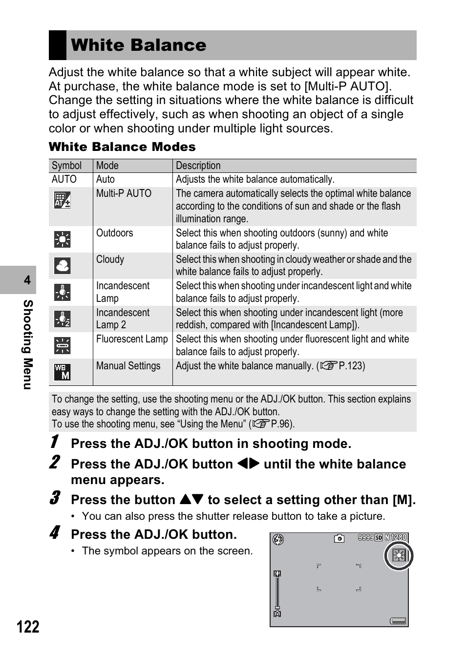 White balance | Samsung CX1 User Manual | Page 124 / 239