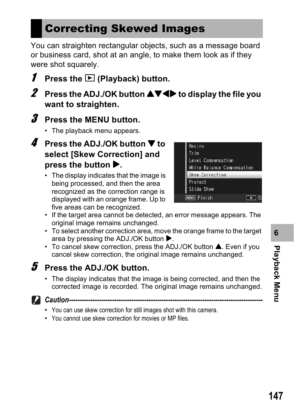 Correcting skewed images | Samsung CX1 User Manual | Page 149 / 239
