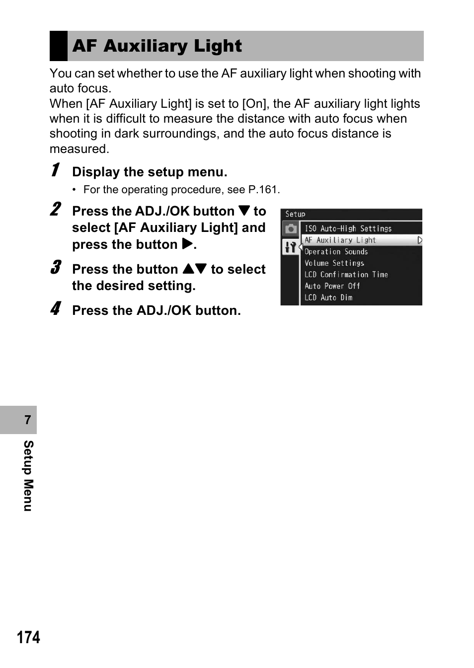 Af auxiliary light | Samsung CX1 User Manual | Page 176 / 239