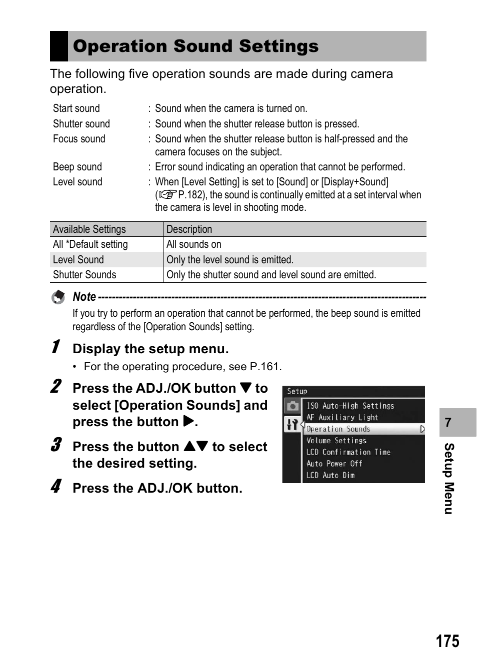 Operation sound settings | Samsung CX1 User Manual | Page 177 / 239