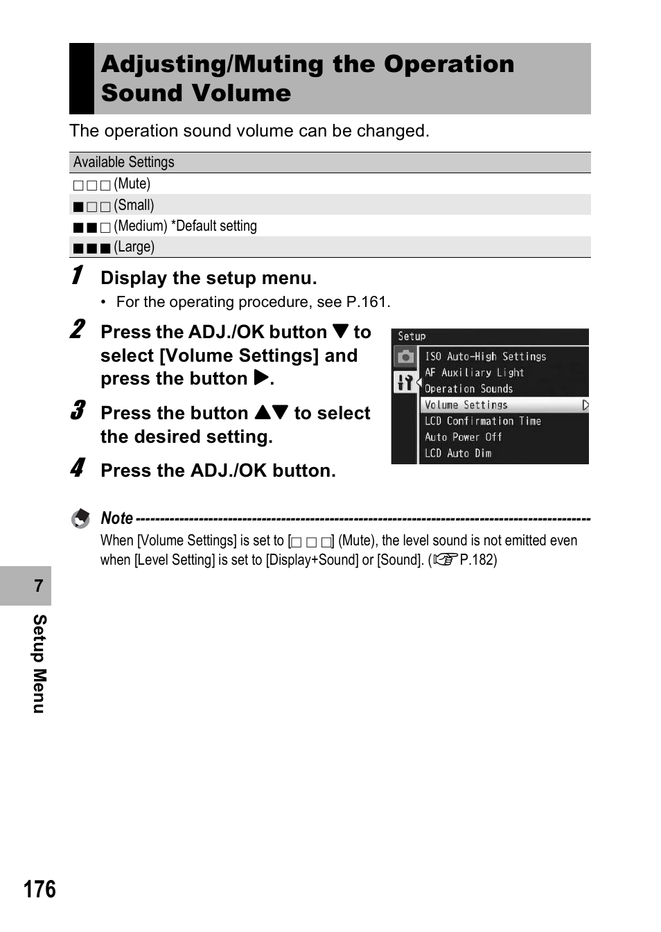 Adjusting/muting the operation sound volume | Samsung CX1 User Manual | Page 178 / 239