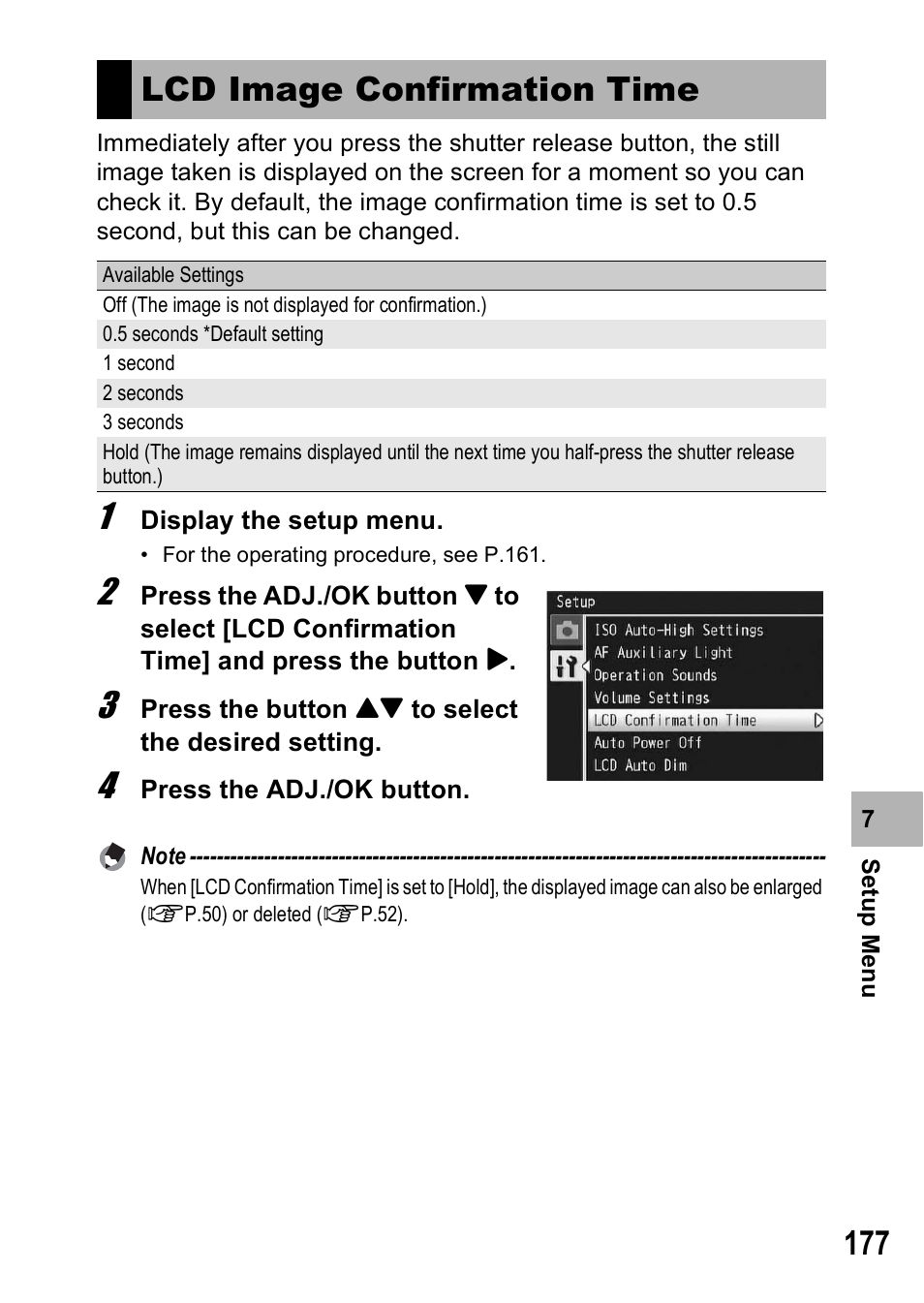 Lcd image confirmation time | Samsung CX1 User Manual | Page 179 / 239