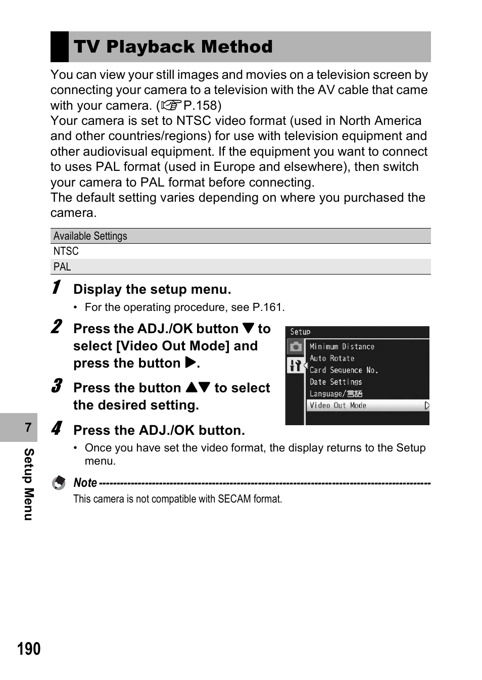 Tv playback method | Samsung CX1 User Manual | Page 192 / 239