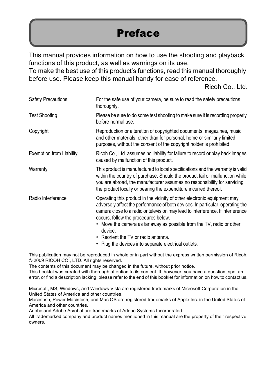 Preface | Samsung CX1 User Manual | Page 2 / 239