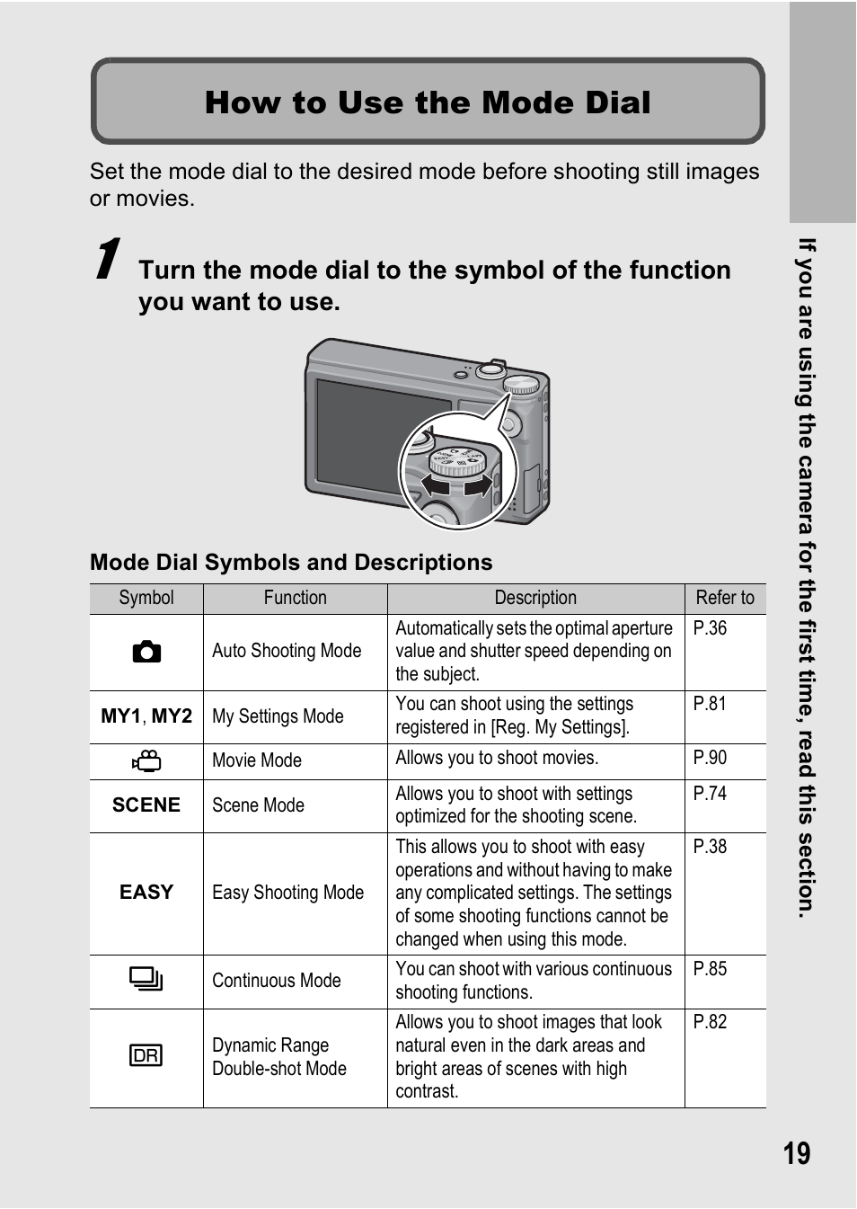 How to use the mode dial | Samsung CX1 User Manual | Page 21 / 239