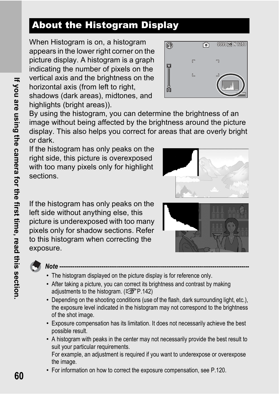 About the histogram display | Samsung CX1 User Manual | Page 62 / 239