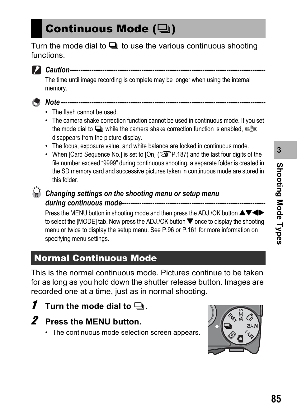 Continuous mode (r) | Samsung CX1 User Manual | Page 87 / 239
