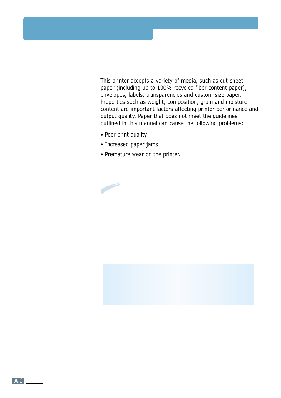 Paper specifications, Overview | Samsung ML-1200 Series User Manual | Page 100 / 128