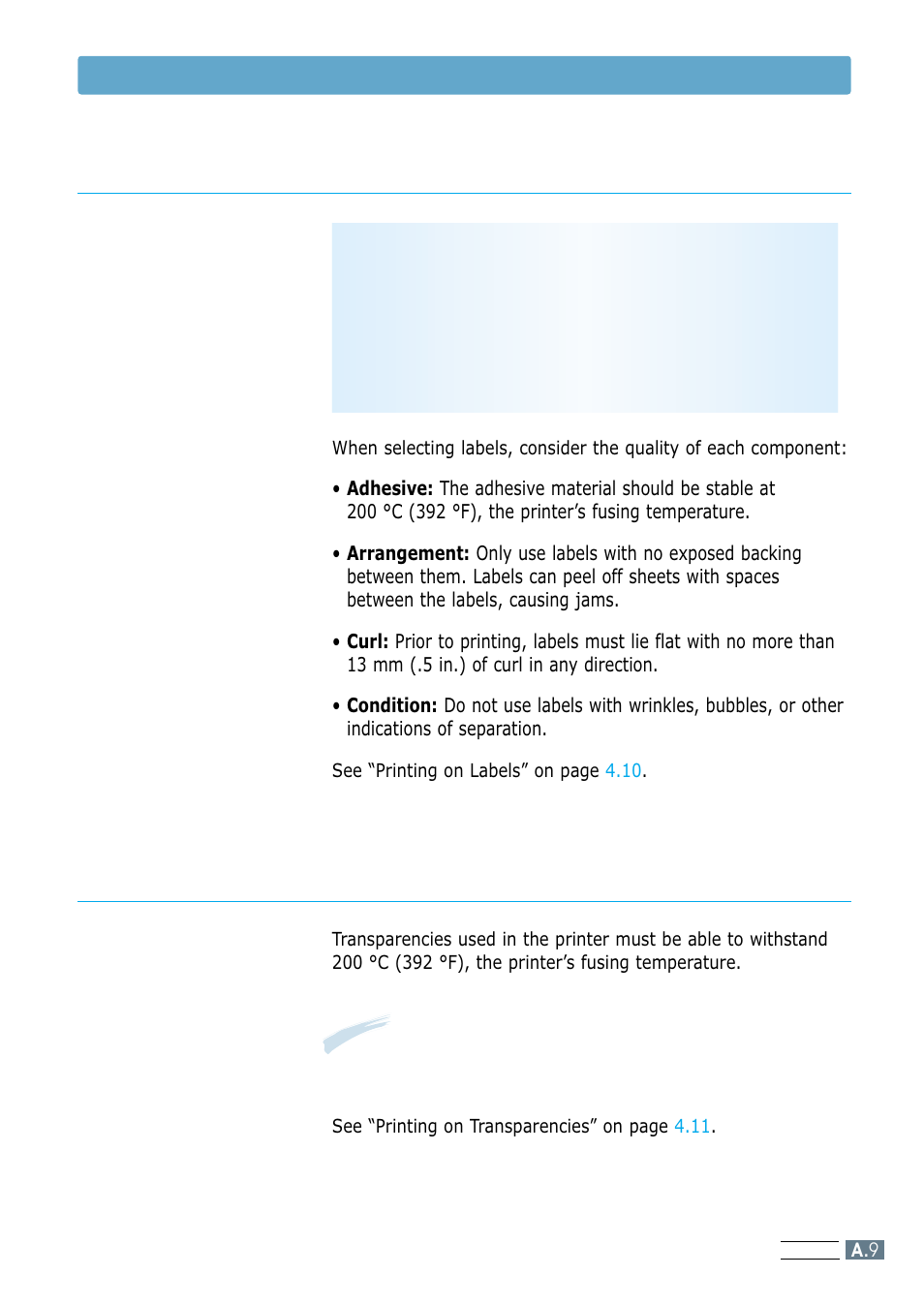 Labels, Transparencies, Labels transparencies | Paper specifications | Samsung ML-1200 Series User Manual | Page 107 / 128