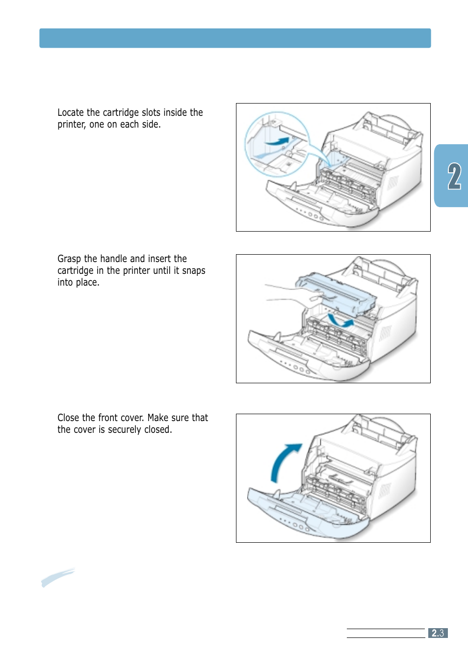 Install the toner cartridge | Samsung ML-1200 Series User Manual | Page 17 / 128