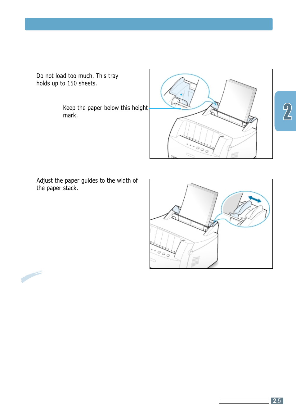 Load paper | Samsung ML-1200 Series User Manual | Page 19 / 128